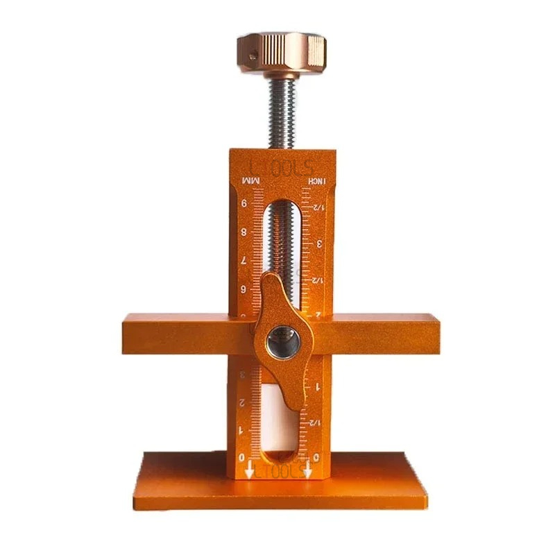 Woodworking Cabinet Door Installation Jig,Door Panel Installation Rebounding Device Drilling Tool 2 in 1 Quick Positioning Tool