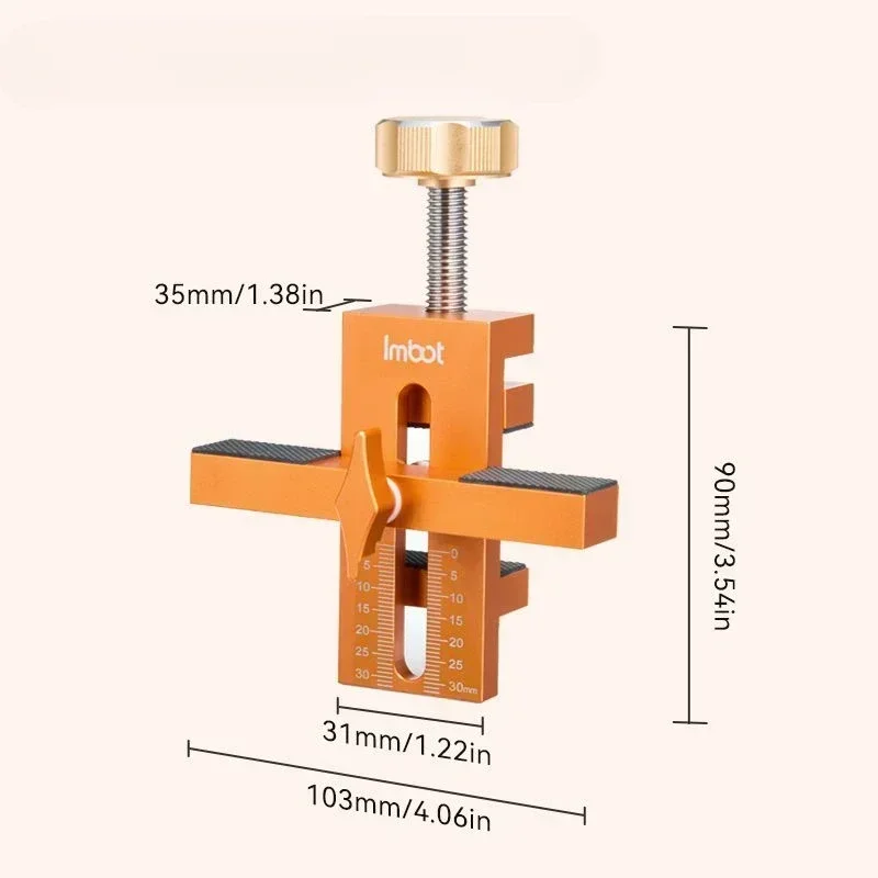 Woodworking Cabinet Door Installation Jig,Door Panel Installation Rebounding Device Drilling Tool 2 in 1 Quick Positioning Tool