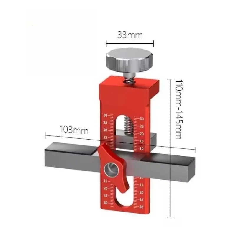 2 in 1 Cabinet Door Installation Positioner, 6/8/10mm Rebounder Punched Mounting Jig Wardrobe Cabinet Door Panel Installation