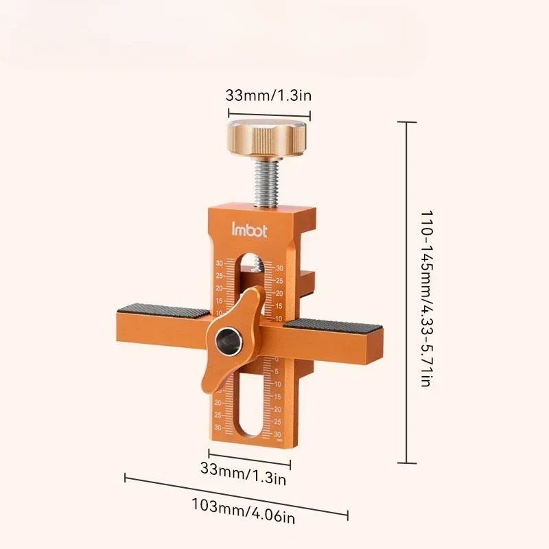 Woodworking Cabinet Door Installation Jig,Door Panel Installation Rebounding Device Drilling Tool 2 in 1 Quick Positioning Tool