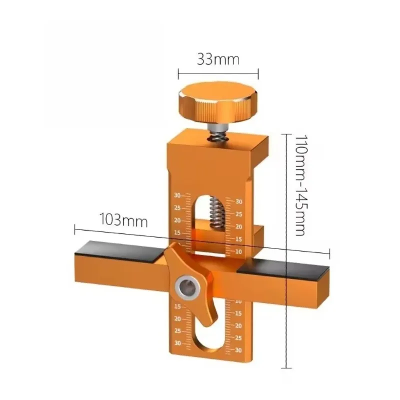 2 in 1 Cabinet Door Installation Positioner, 6/8/10mm Rebounder Punched Mounting Jig Wardrobe Cabinet Door Panel Installation
