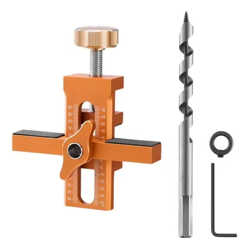 2 in 1 Cabinet Door Installation Positioner, 6/8/10mm Rebounder Punched Mounting Jig Wardrobe Cabinet Door Panel Installation