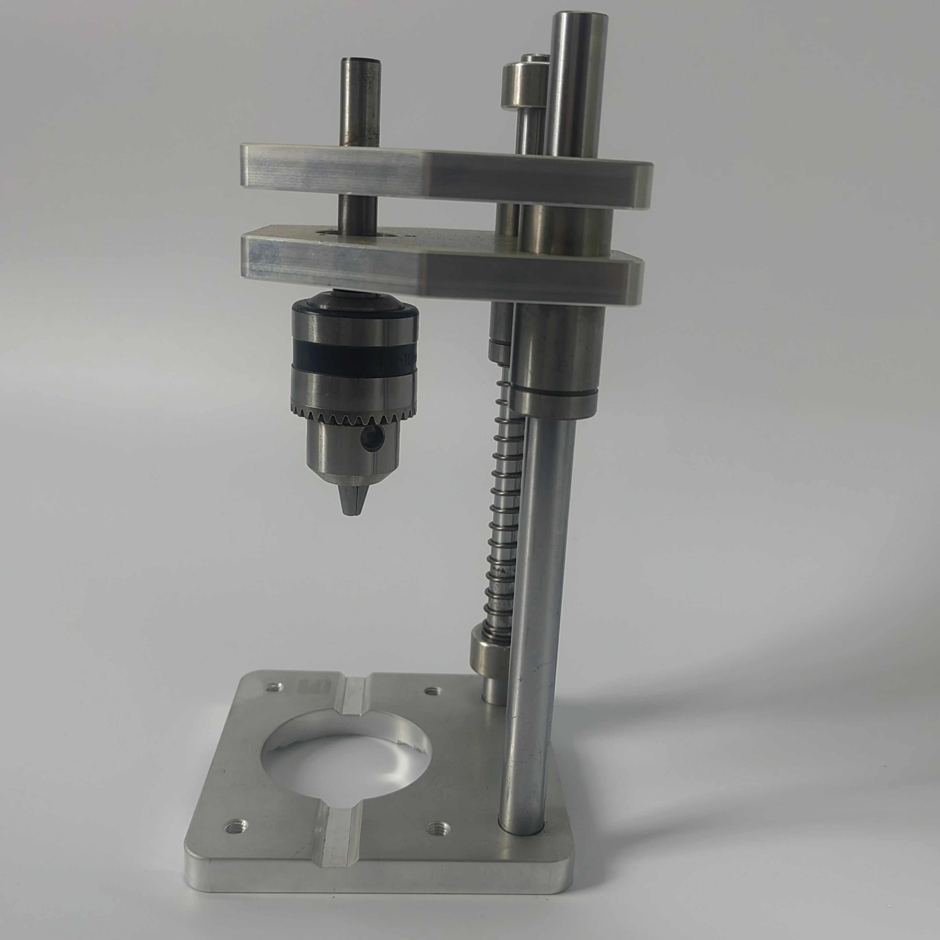 Precision Vertical Drill Guide for Handheld Drills | Aluminum Profile & Woodworking Drill Press Stand