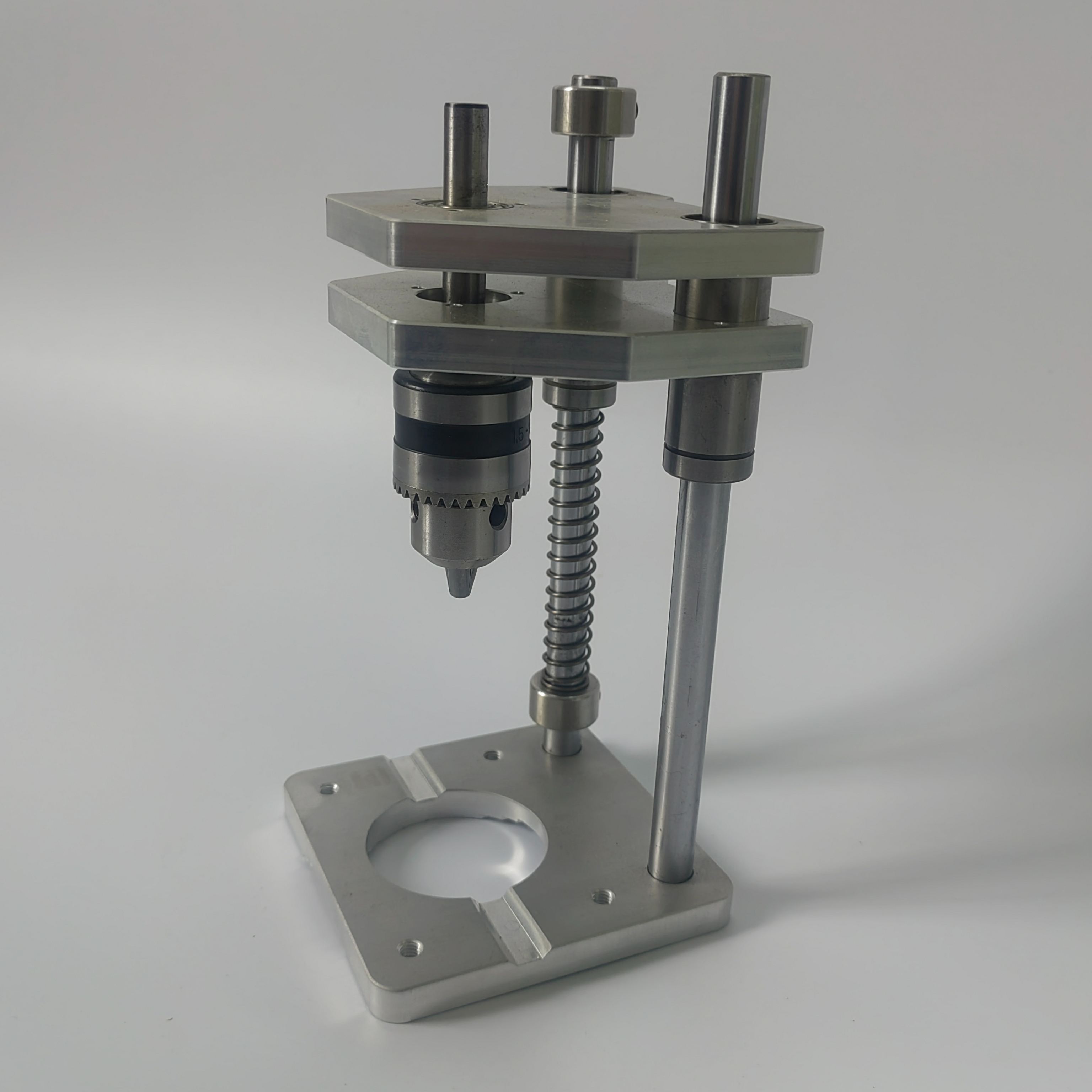 Precision Vertical Drill Guide for Handheld Drills | Aluminum Profile & Woodworking Drill Press Stand