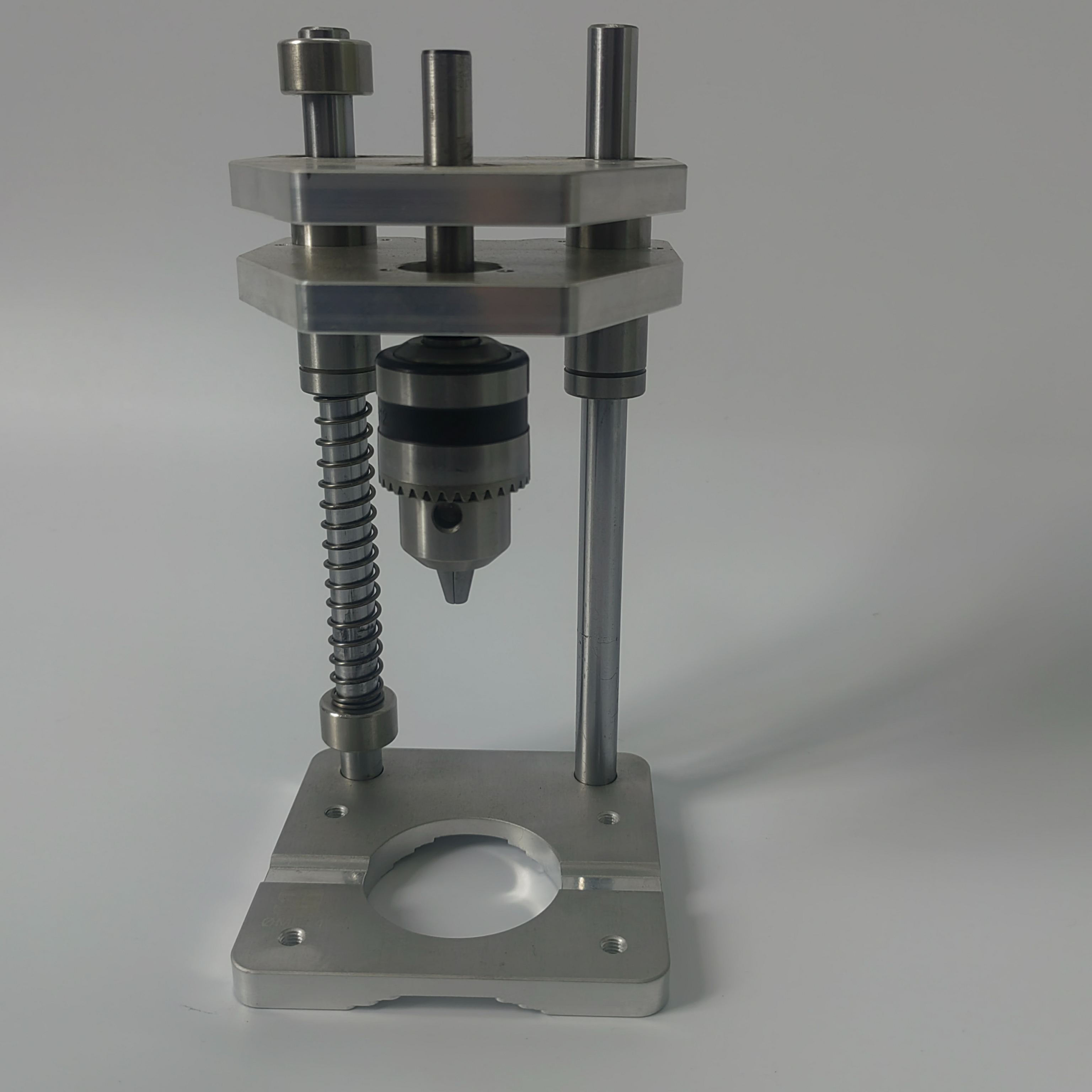 Precision Vertical Drill Guide for Handheld Drills | Aluminum Profile & Woodworking Drill Press Stand