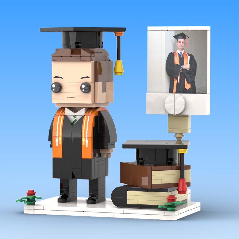 Custom Brick Figures Full Body Customizable 1 Person Gift For Him Graduation Gift
