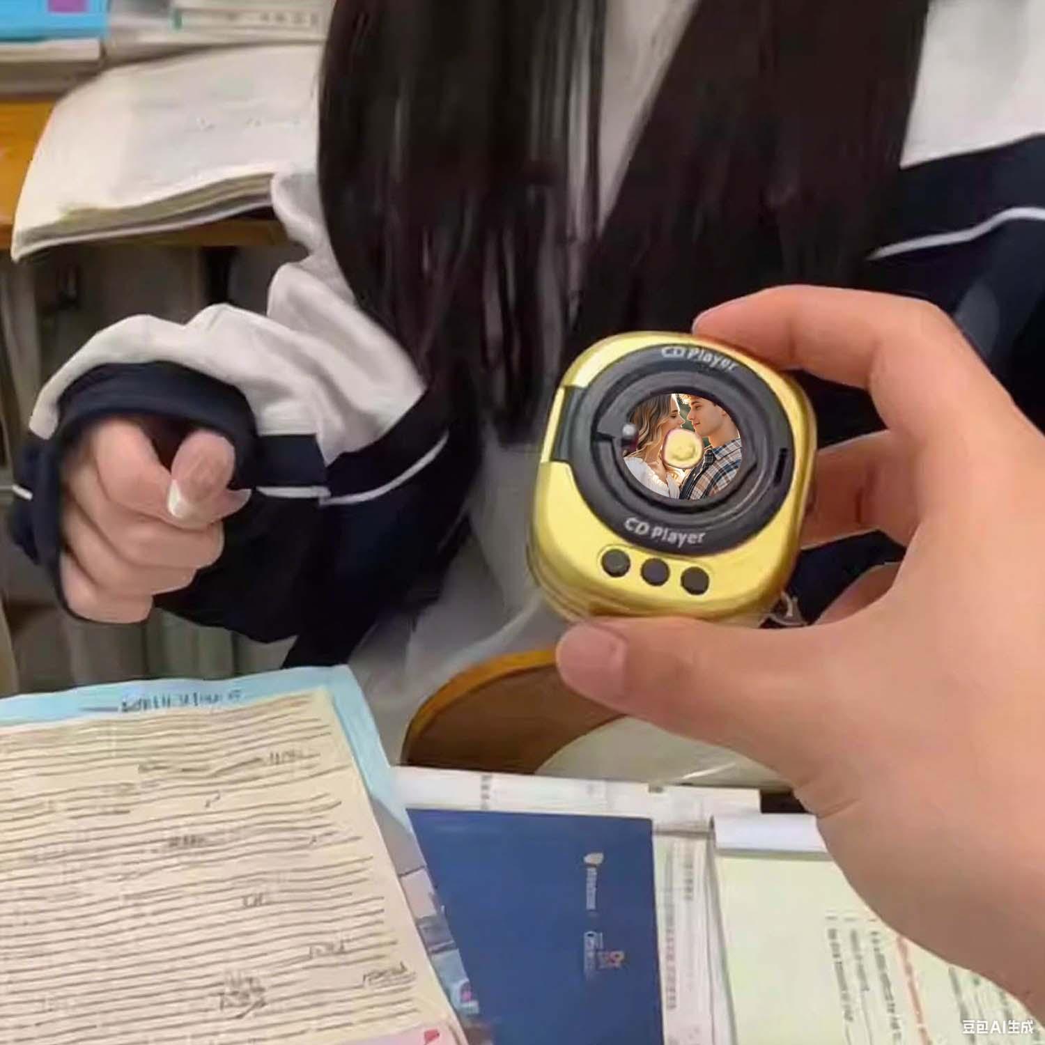 Custom Music CD Record Player Keychain Photo Keychain With Interchangeable Discs