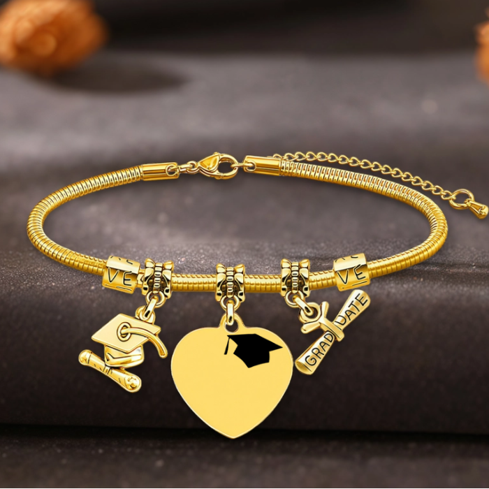 Personalized Custom Graduation Bracelet, Class of 2026