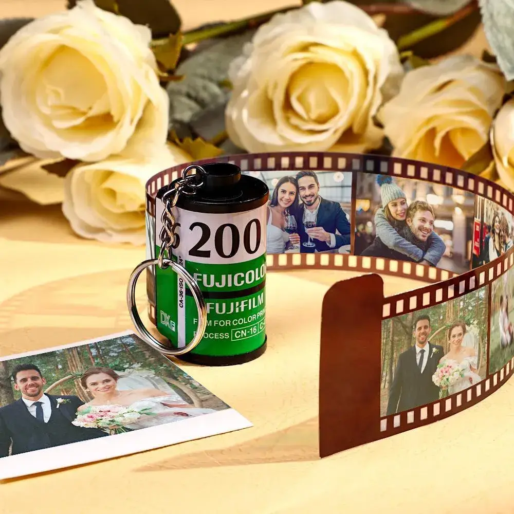 Custom Photos Camera Film Roll Keychain Anniversary Gifts Custom Spotify Code Keychain Gifts For Her/Him - MyHawaiianShirts