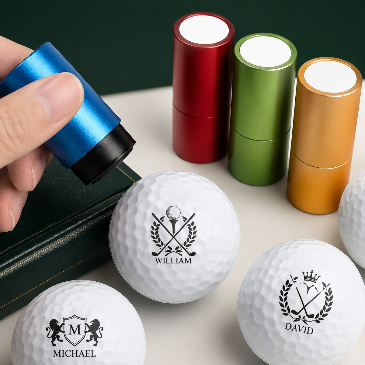 Custom Golf Ball Stamp Personalized Quick-Drying Waterproof Golf Ball Marker, Unique Name & Logo Stamper, Ideal Golf Gift for Men & Avid Golfers