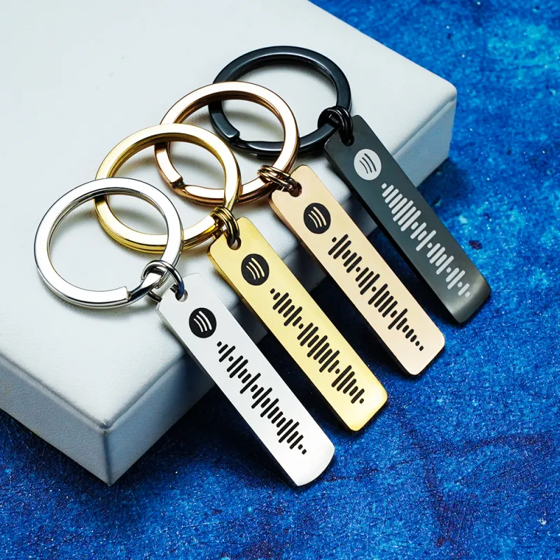 Music Code Keychain Custom Music Keychain Scannable Music Code Keychain
