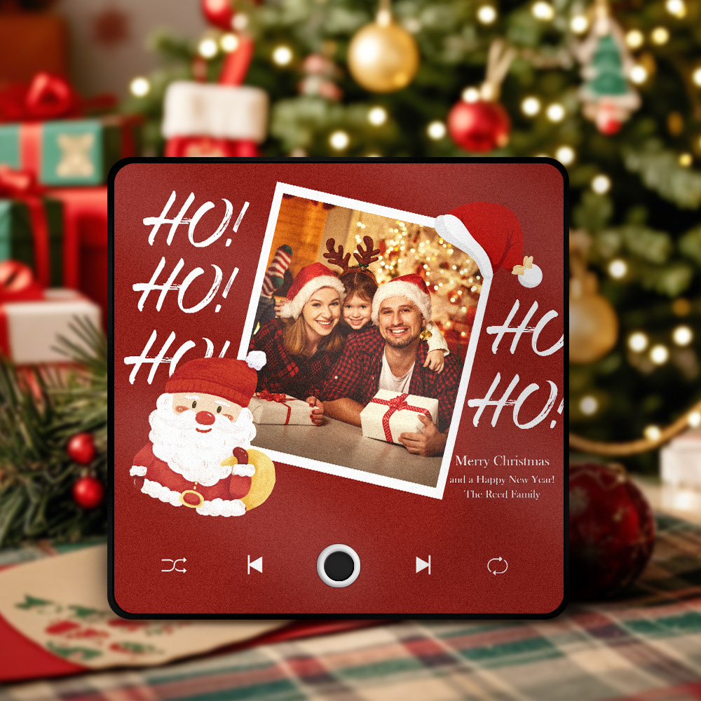 Christmas Music Fridge Magnet with Photo - Play Music to Make Christmas Full of Joy & Memories