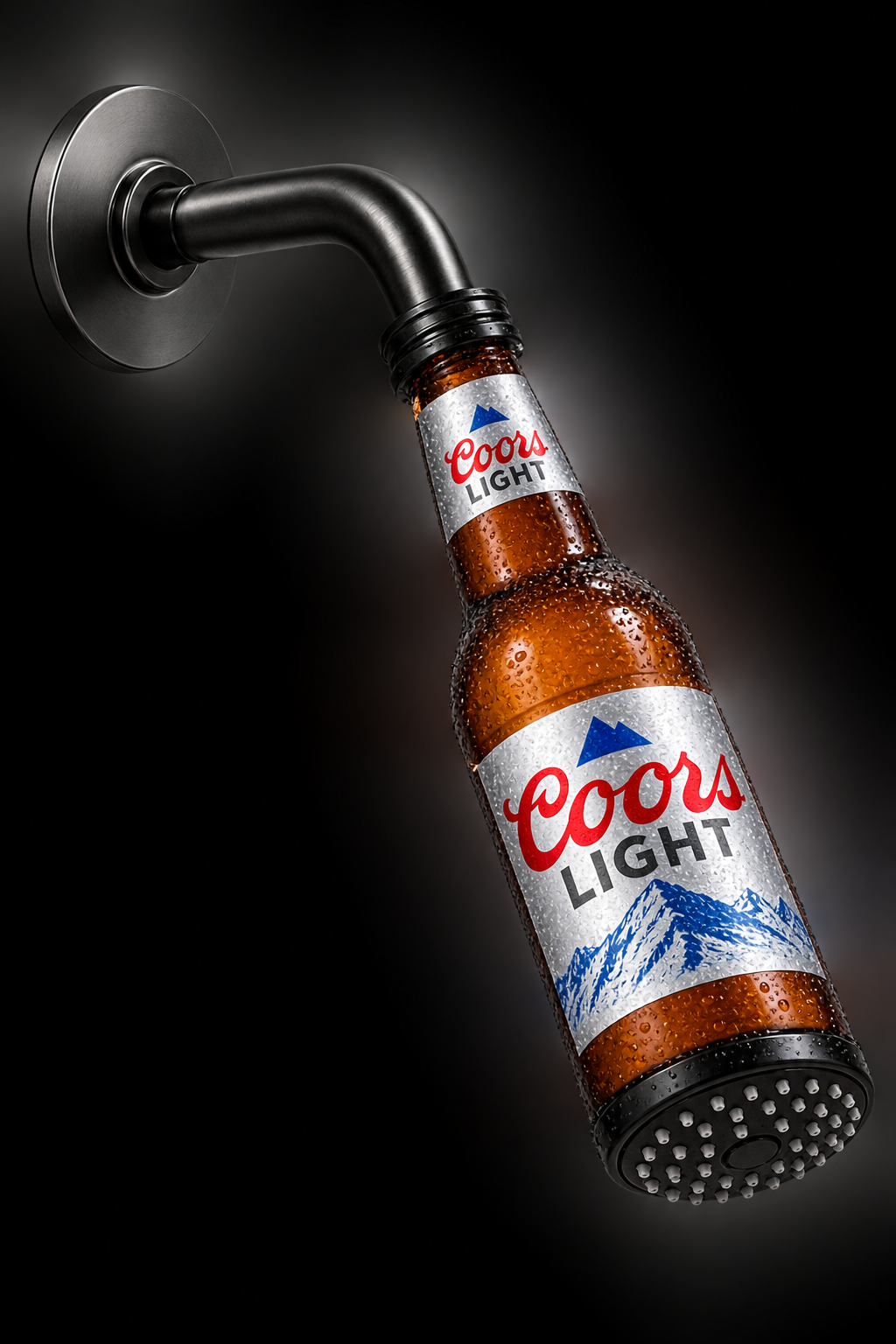 Novelty Beer Bottle Shower Head – Unique Bottle Design High-Pressure Showerhead, Fun Bathroom Decor & Novelty Gift for Beer Lovers