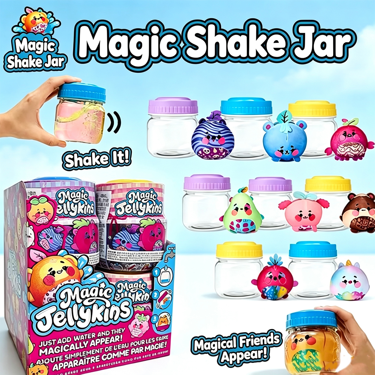 Magic Shake Jar Mystery Toy – Creative Transforming Fidget Toy for Fun Water-Shaking Play