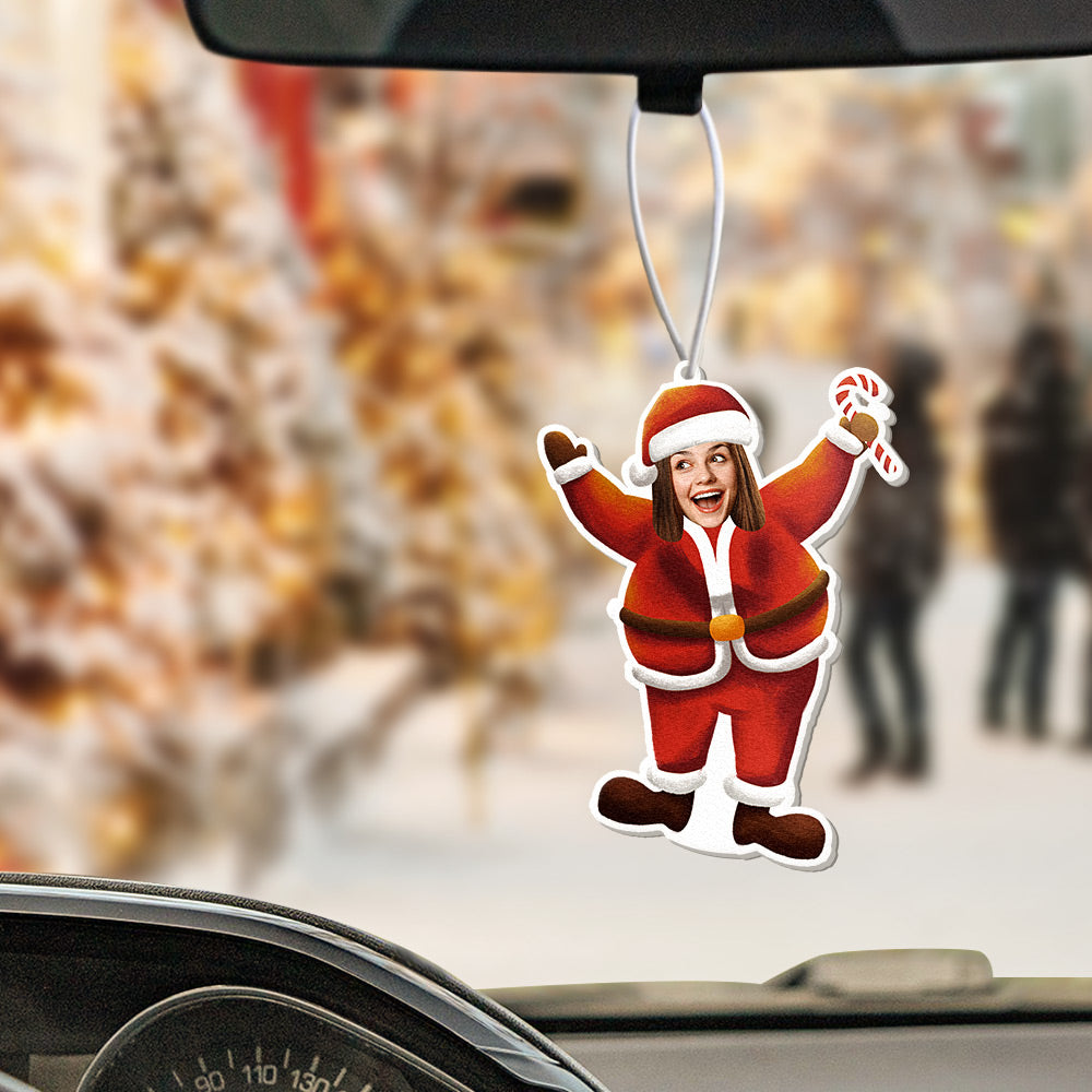 Custom Car Air Freshener Rearview Mirror Ornament Funny Air Freshener Gifts for Christmas - MyFaceTshirt
