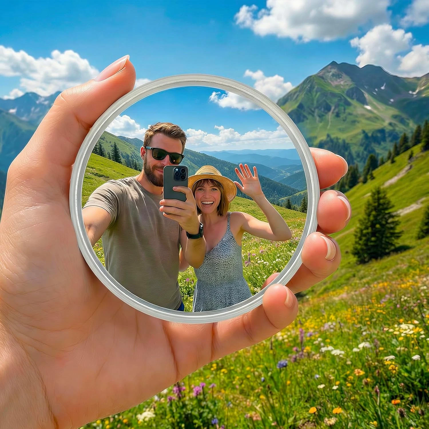 3-Piece Creative Photography Mirror Kit – Mask, Convex & Phone Clip Reflection Mirrors for Selfies