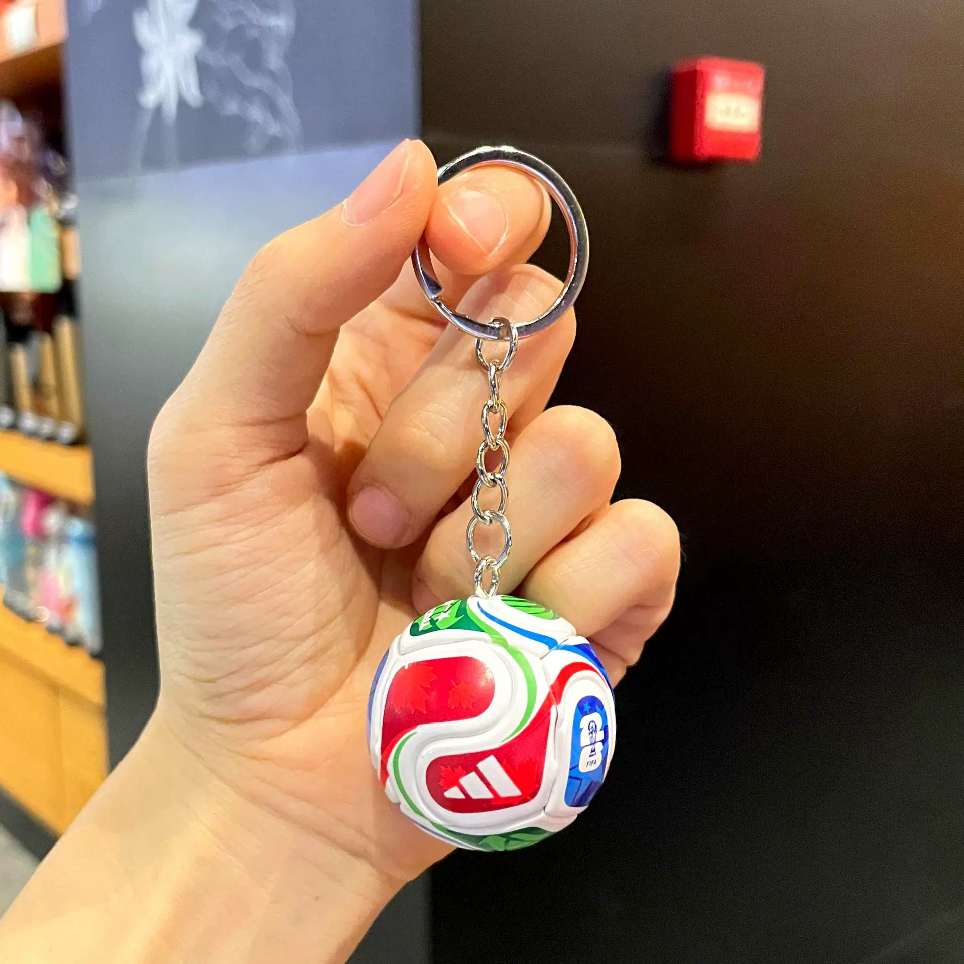 Soccer Fan World Trophy Keychain Football Ball & Champion Cup Pendant