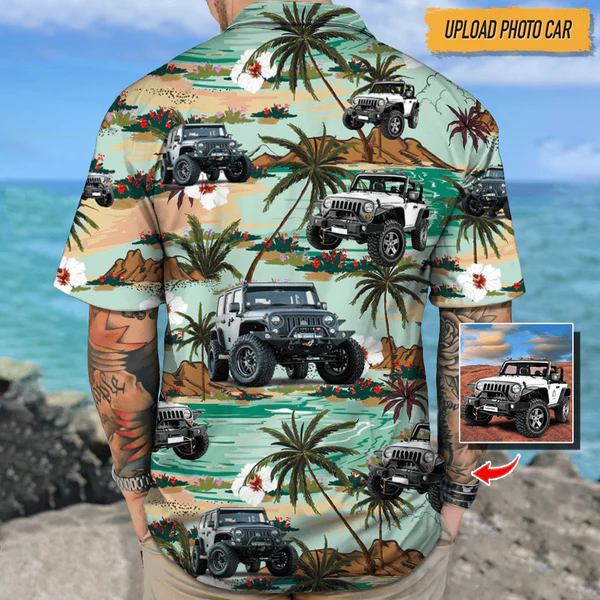 Upload Car Photo Hawaiian Shirt, Custom Hawaiian Shirt For Him