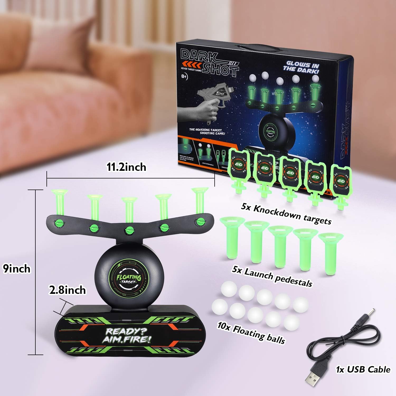 Electric Floating Target for Shooting, Glow in The Dark Target Game for Kids/Adult