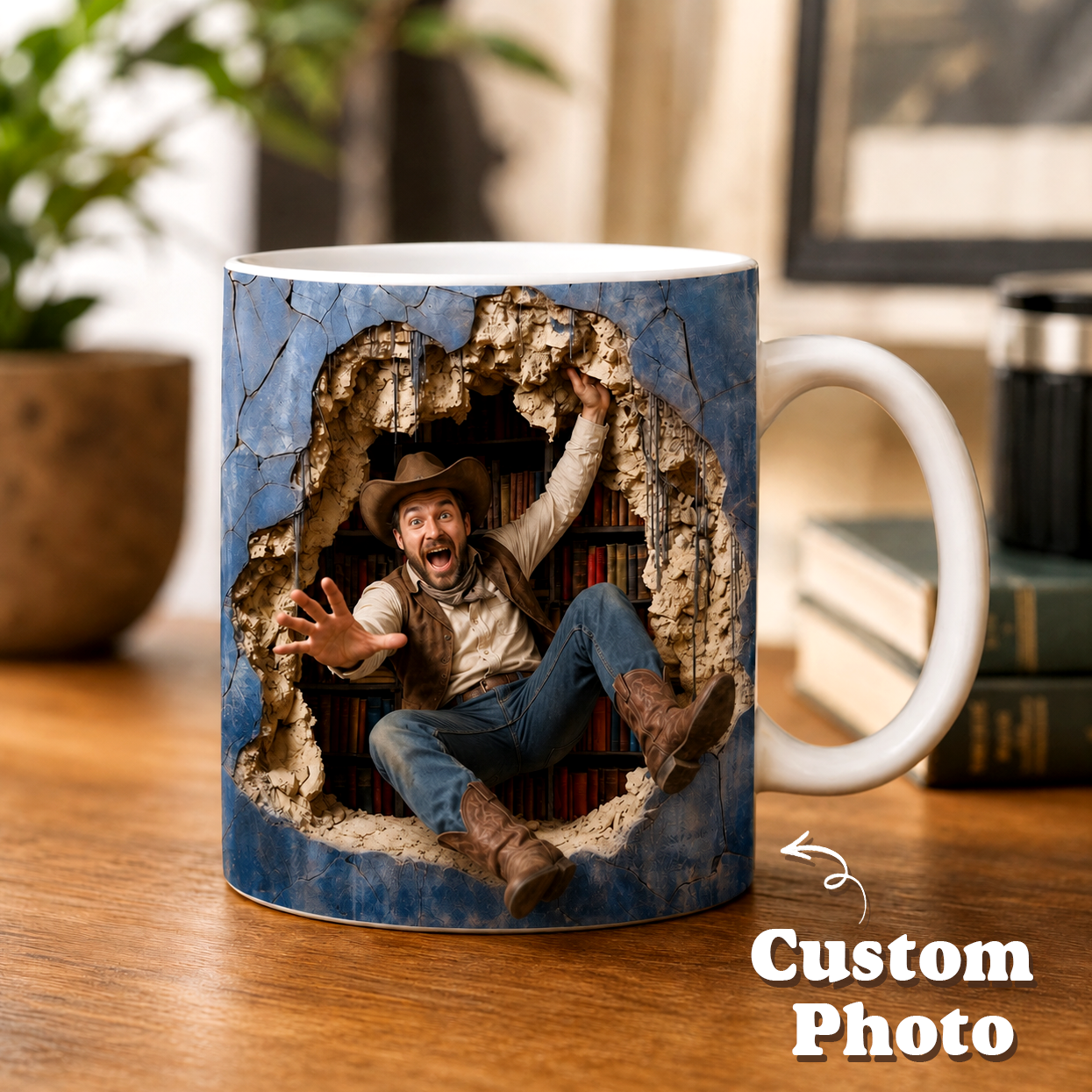 Custom Photo Mug Coffee Cup with Creative Depth Effect Funny Gift for Friends