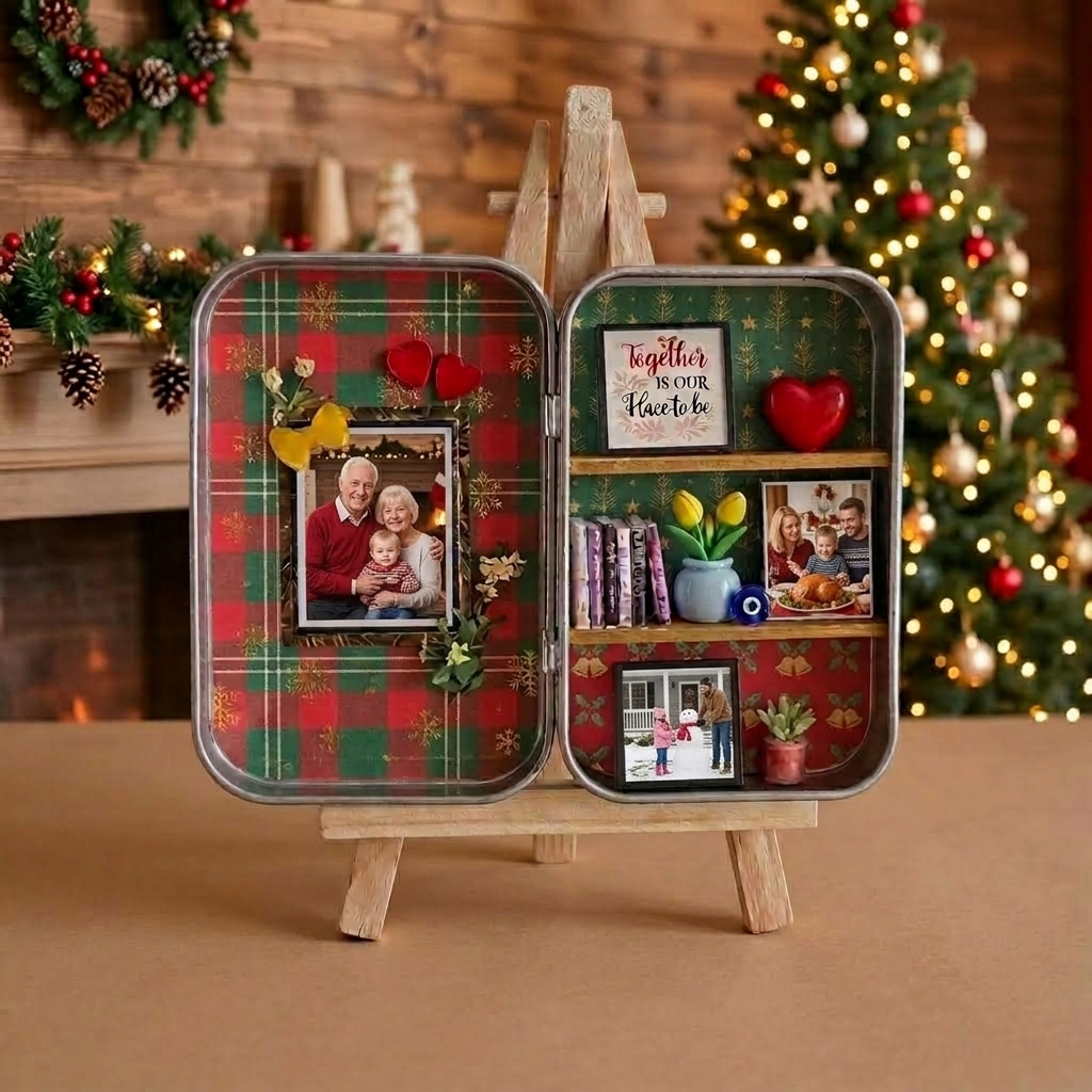 Personalized Miniature Photo Keepsake – Custom Memory Box with Miniature Scene, Unique Gift for Family & Loved Ones