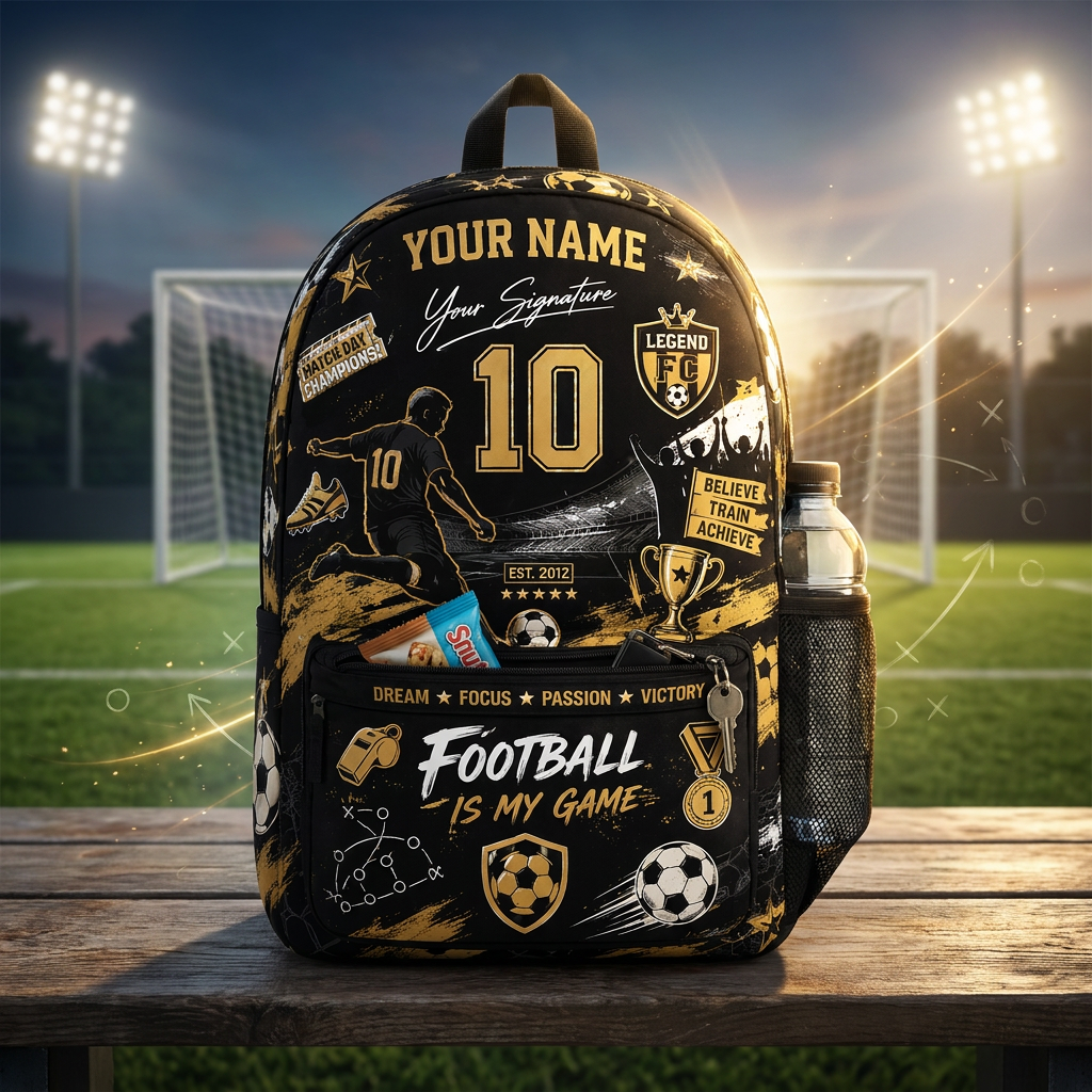 Custom Soccer Backpack: Personalized Sports Fan School Bag