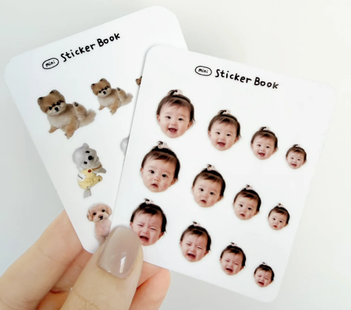Custom Mini Photo Booth Strip Stickers Personalized Clear Sheet for Phone Case Journaling