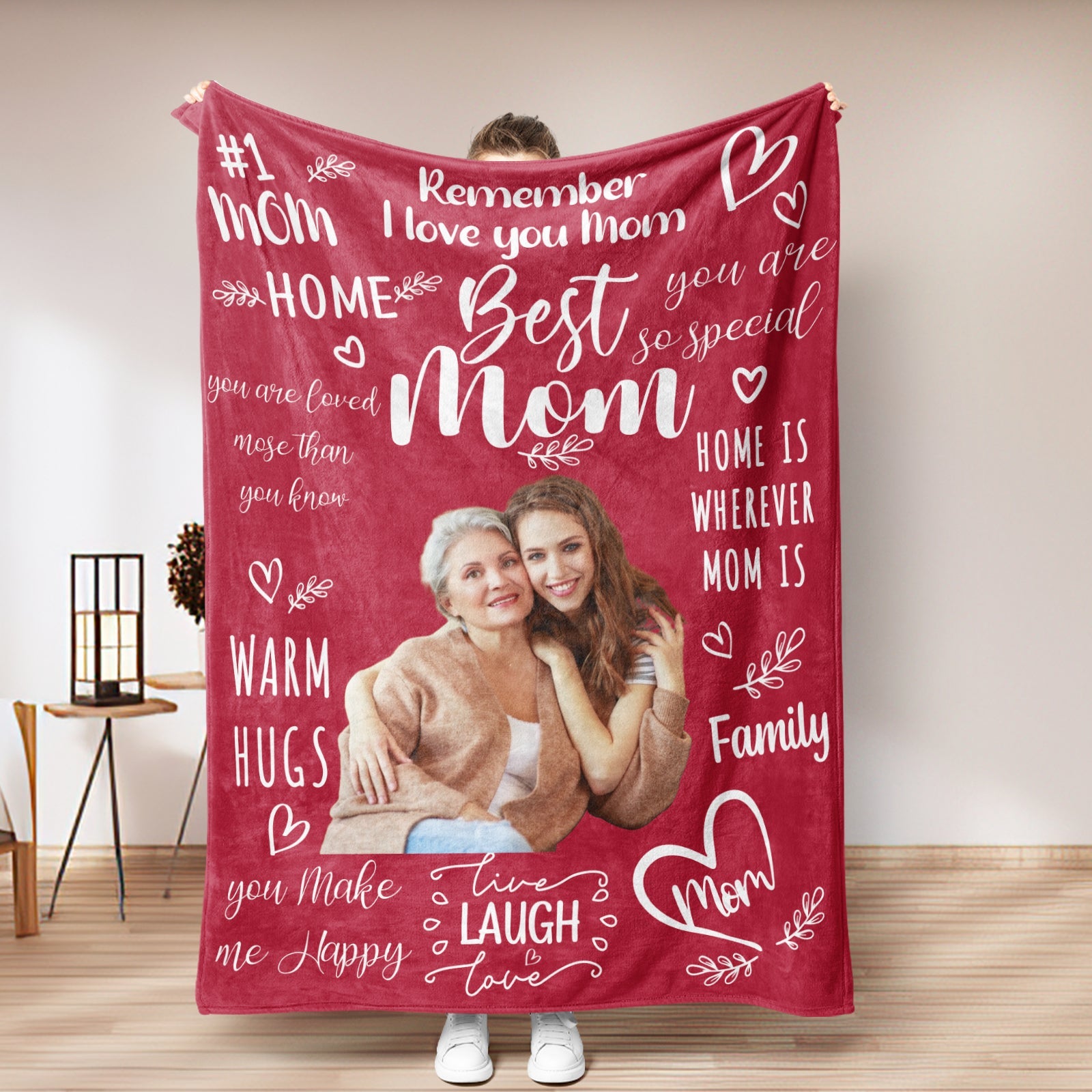 Personalized Photo Mom Theme Blanket Remember I Love You Mom Mother's Day Gift For Mom - Get Photo Blanket