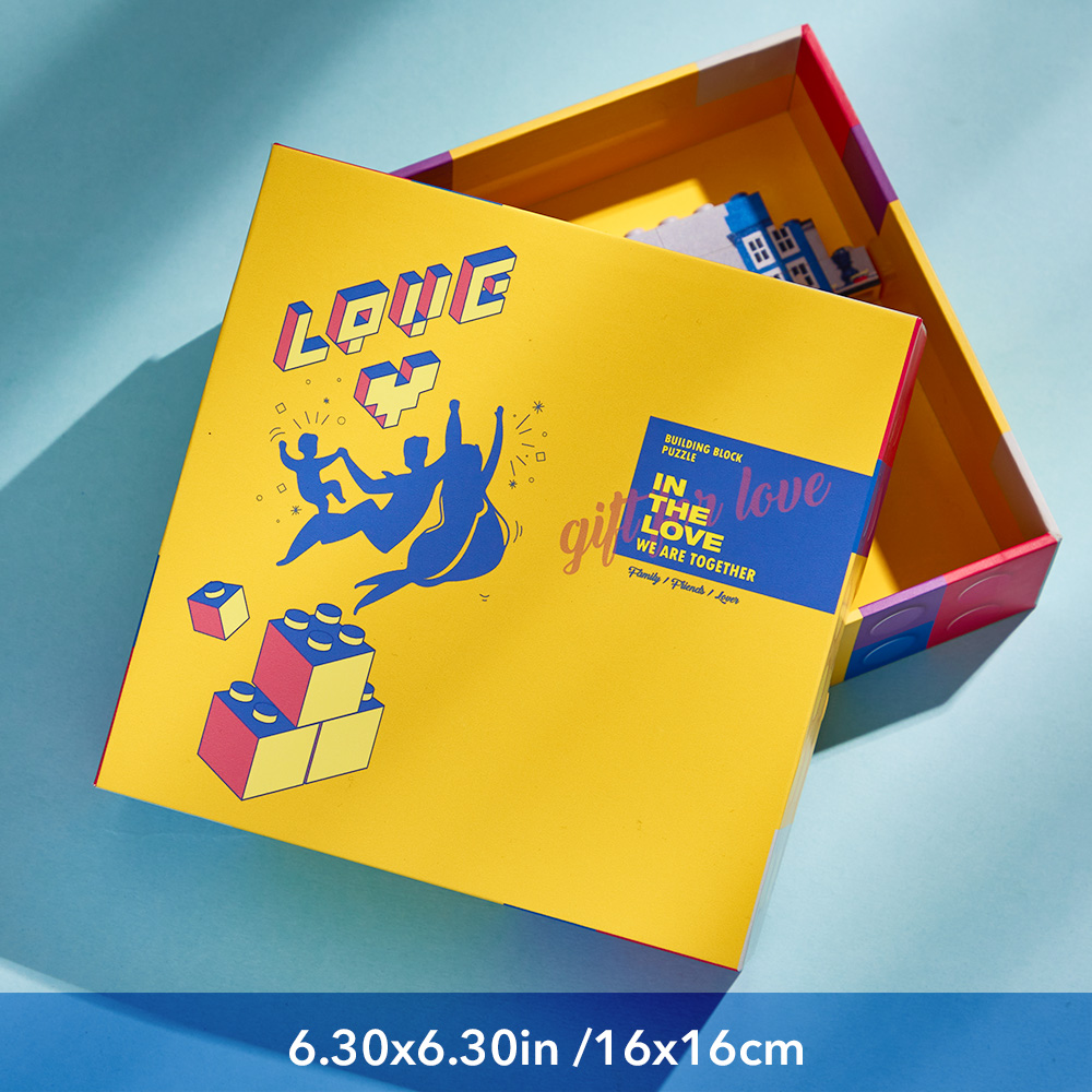 About 6 inch Brick Puzzle Gift Boxes  16*16*3.5cm