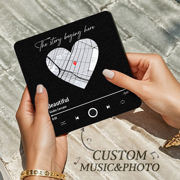 Customized Music Fridge Magnet Personalized Photo Fridge Magnet Can Play Songs Anniversary Gift