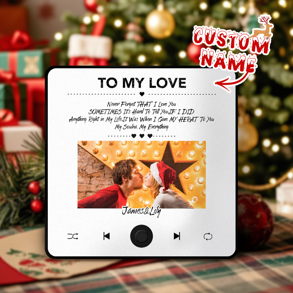 Christmas Music Fridge Magnet with Photo - Play Music to Make Christmas Full of Joy & Memories