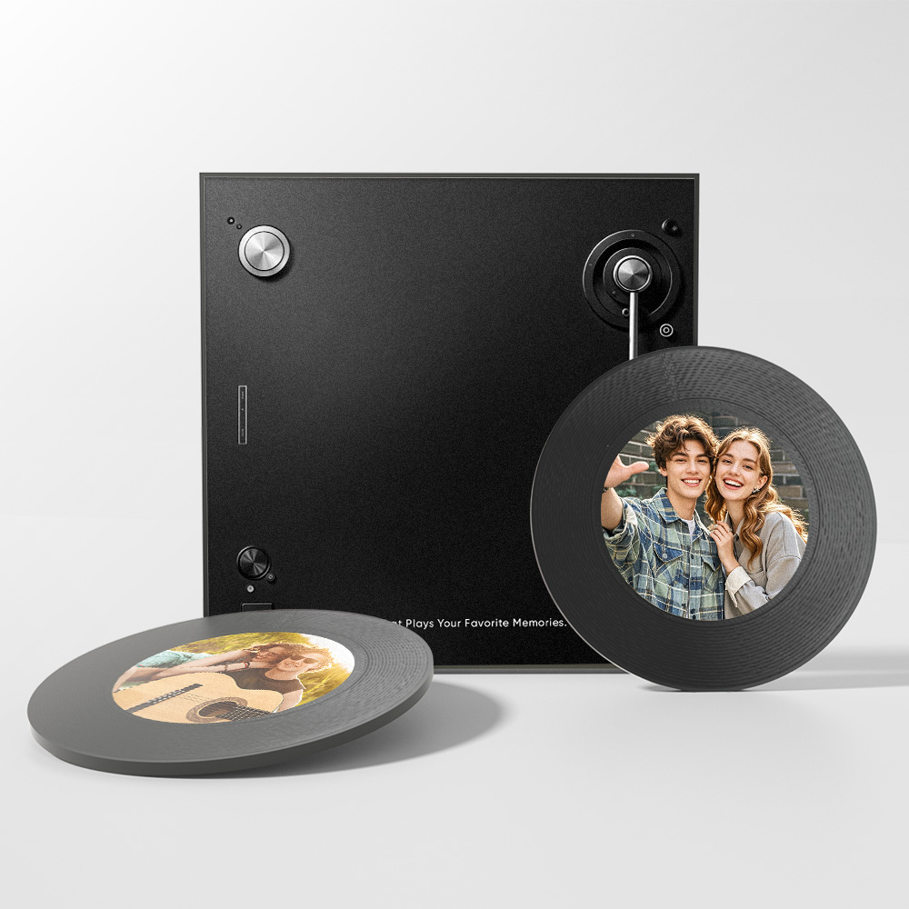 Custom Music And Photo Fridge Magnet Personalized Record Fridge Magnet Valentine's Gift for Couple