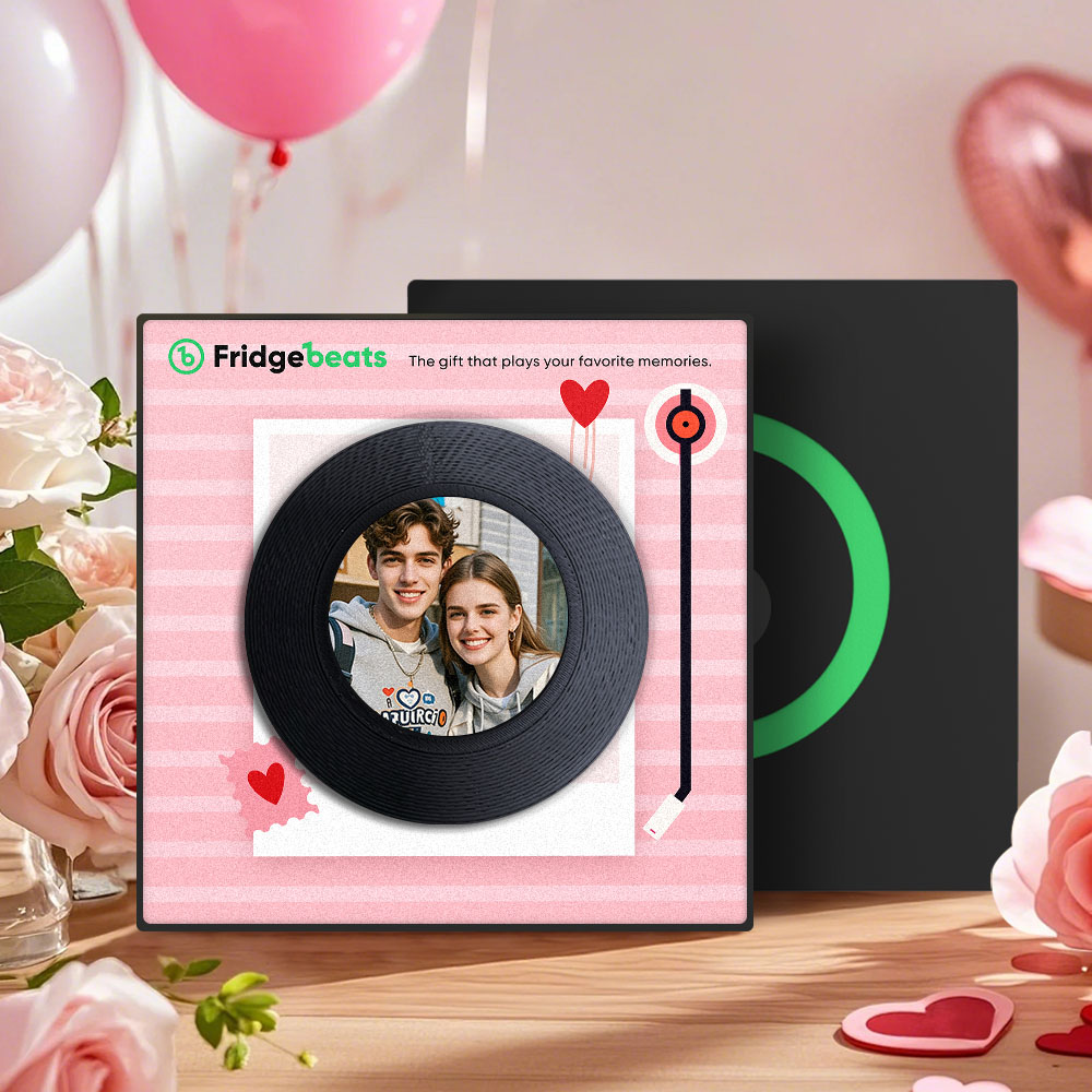 Custom Music and Photo Fridge Magnet NFC Song Fridge Magnets Pink Gifts for Couple - MyHawaiianShirts