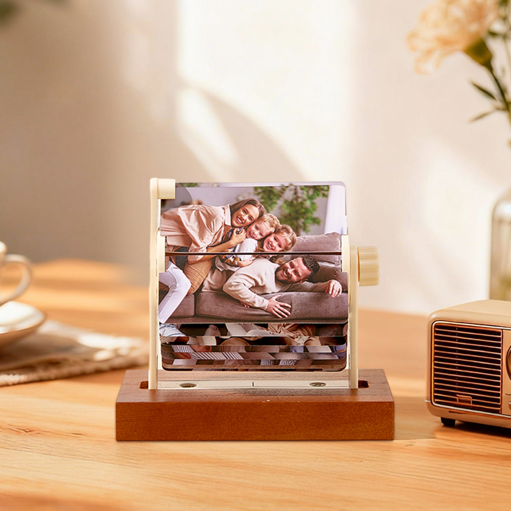 Personalized Flip Book Custom Flip Book Rotating Photo Album Gift for Her/Him, Memories in Motion Flipbook