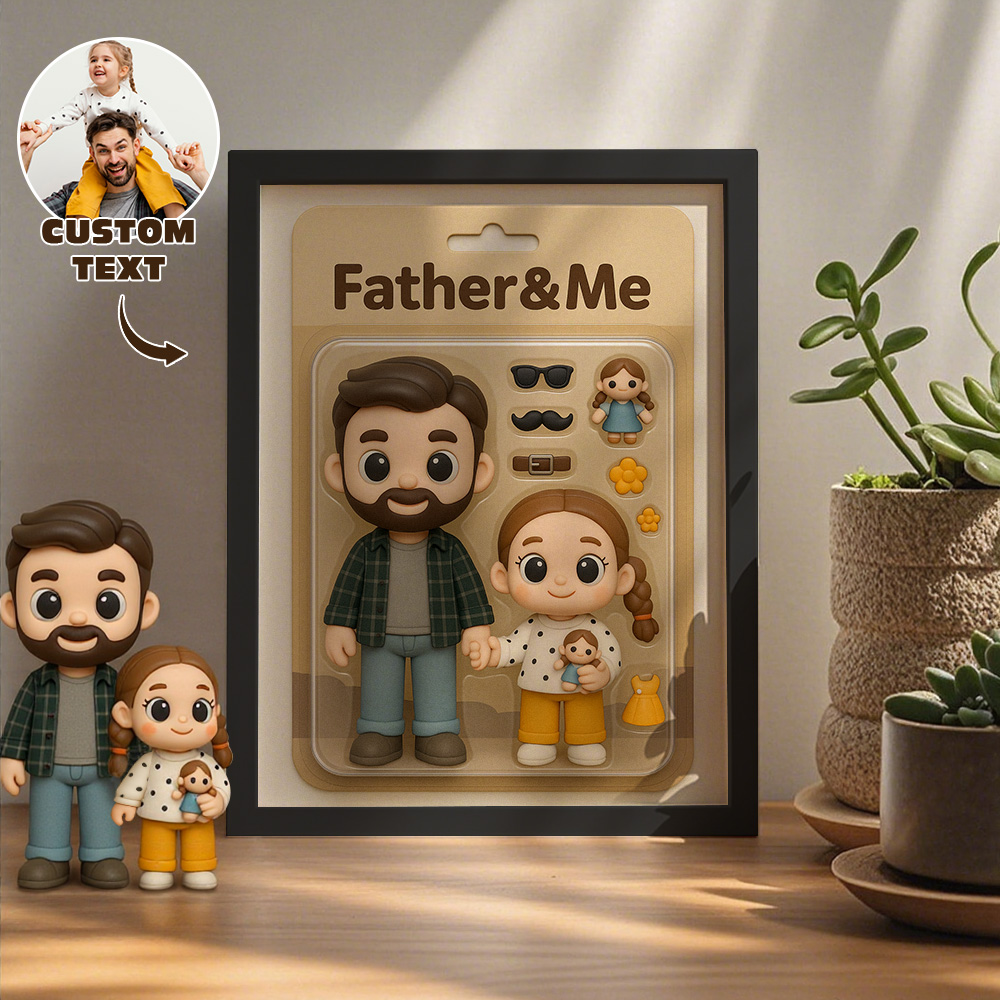 Custom Action Figure Portraits | Personalized Toy Box Art | Custom Photo Frame Decorations 3D Look Doll