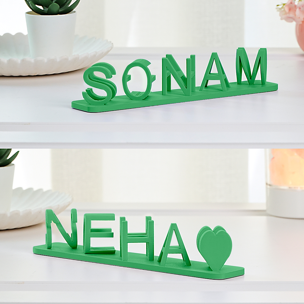 Dual Name Illusion Love 3D Printed as Sweet Gifts