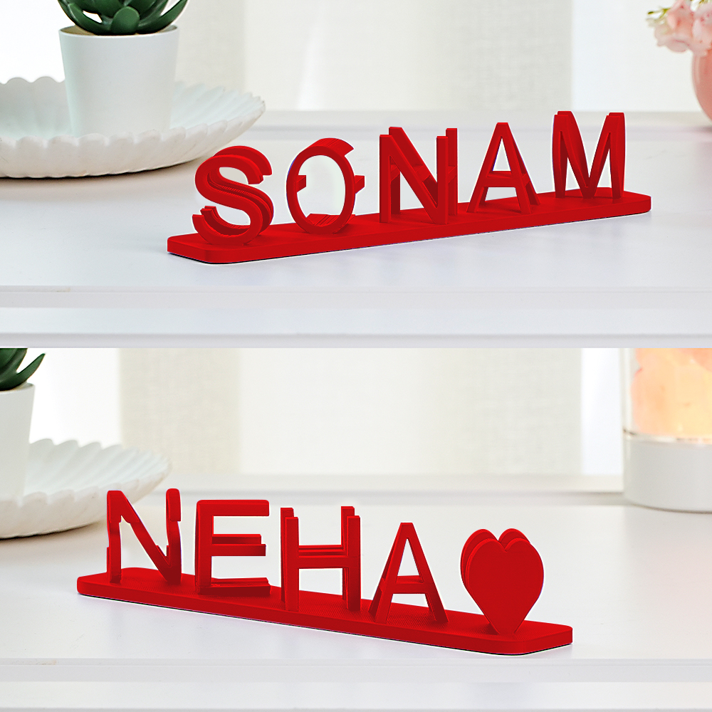 Dual Name Illusion Love 3D Printed as Sweet Gifts
