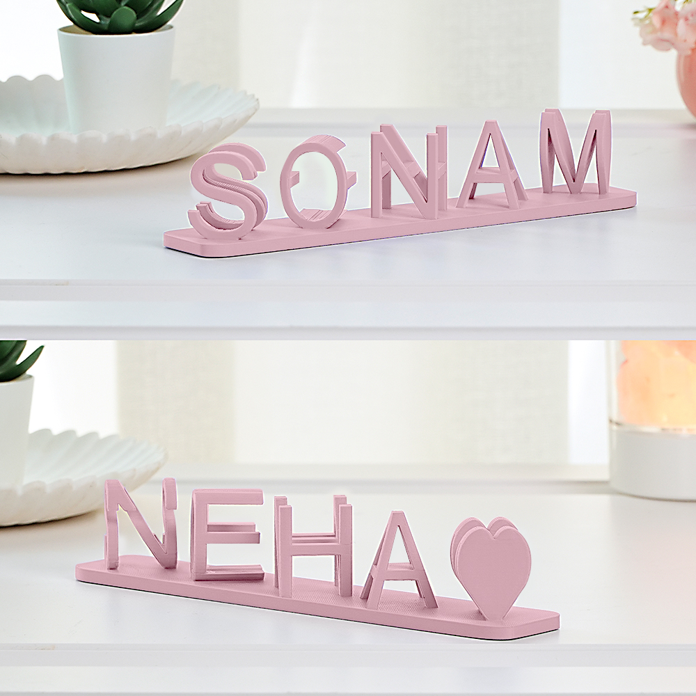 Dual Name Illusion Love 3D Printed as Sweet Gifts