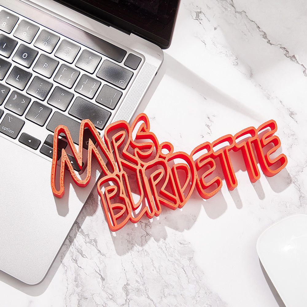 Custom 3D Name Plate Personalized Desk Name Plates Gift for Teacher or Colleague - MyHawaiianShirts