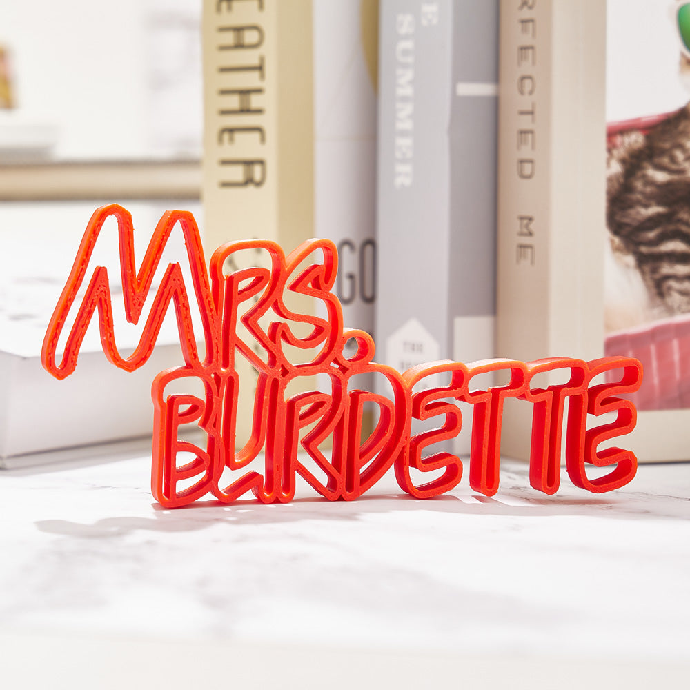 Custom 3D Name Plate Personalized Desk Name Plates Gift for Teacher or Colleague - MyHawaiianShirts