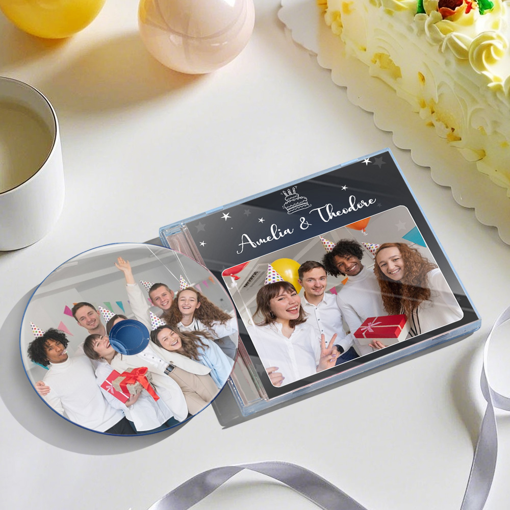 Custom CD Mixtap With Custom 5/10/16 Songs Photo CD & Jewel Case Birthday Gift