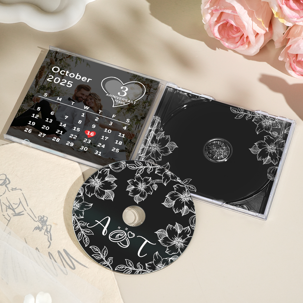 Custom Photo CD & Jewel Case CD Mixtape Music Gift With Custom 5/10/16 Songs Wedding Gift