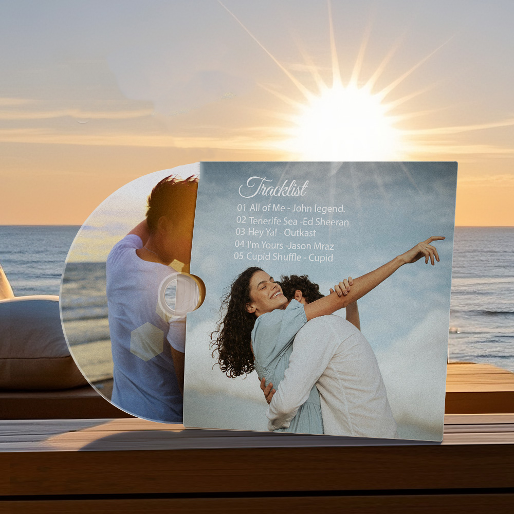 Custom Photo CD Mixtape Photo Jacket Choose 5/10/16 Songs Mixtape CD Music Gift For Him/Her