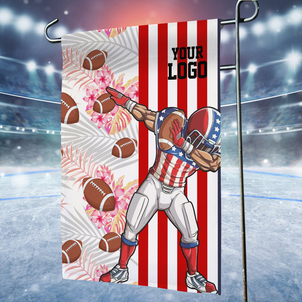 Custom Garden Flag with Your Logo Flower and Leaves Flag