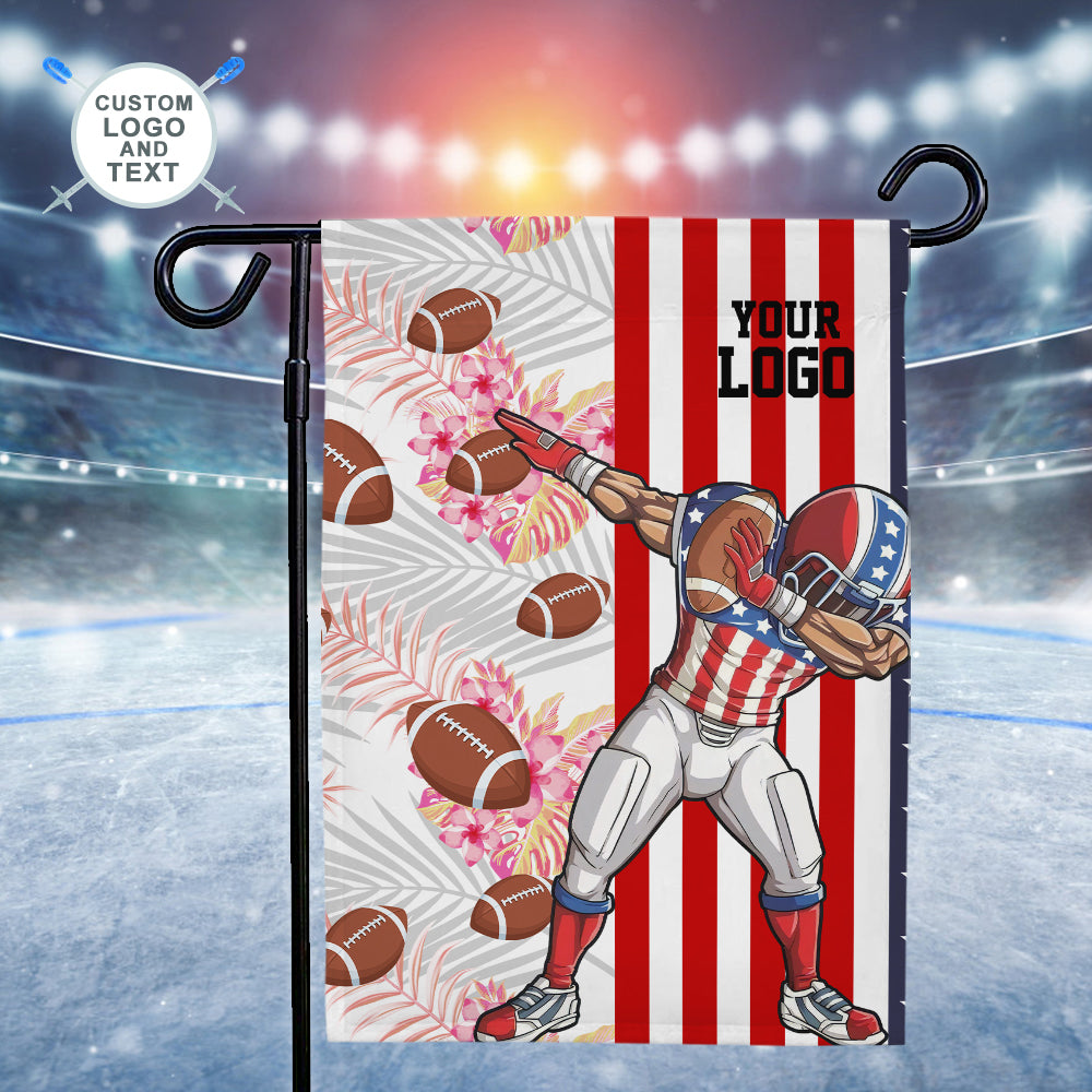 Custom Garden Flag with Your Logo Flower and Leaves Flag