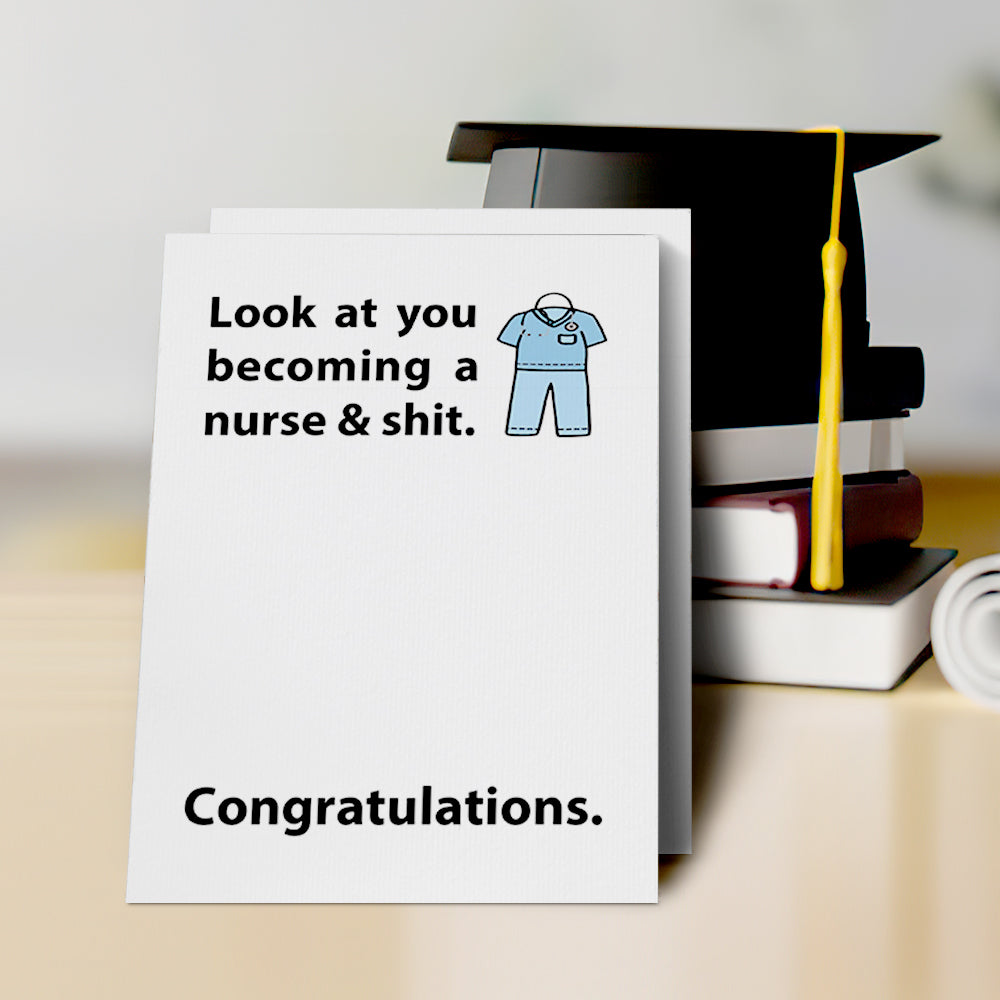 Nurse Graduation Card Nursing Degree Grad Card Greeting Card - MyHawaiianShirts