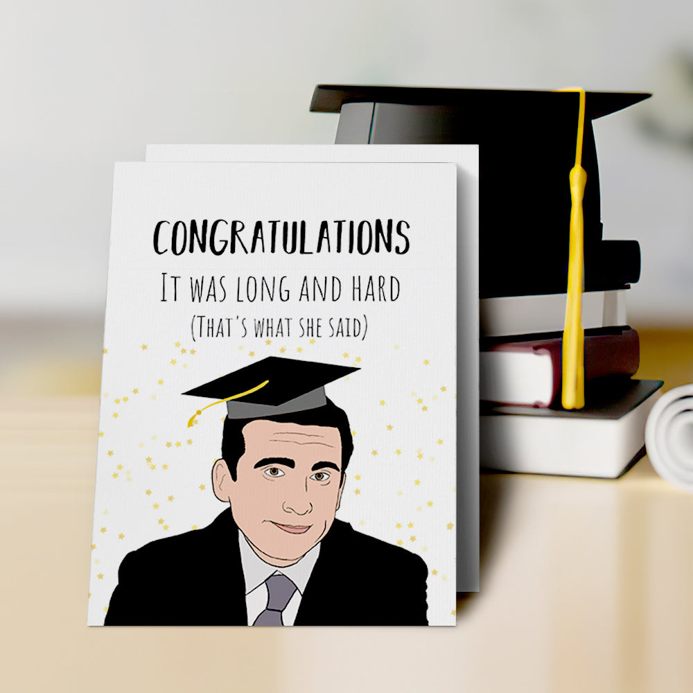 Michael Scott Graduation Card Funny Graduation Card Graduation Gift for Her - MyHawaiianShirts