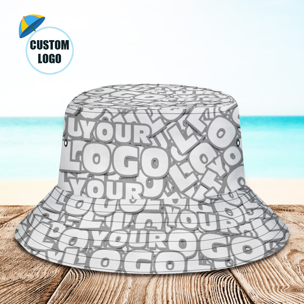 Custom Bucket Hat Unisex Logo Mash Bucket Hat Personalize Wide Brim Outdoor Summer Cap Hiking Beach Sports Hats Gift for Lover