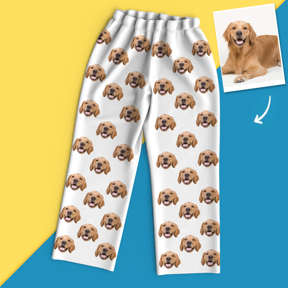 Custom Cute Pet Face Pajamas - Colorful