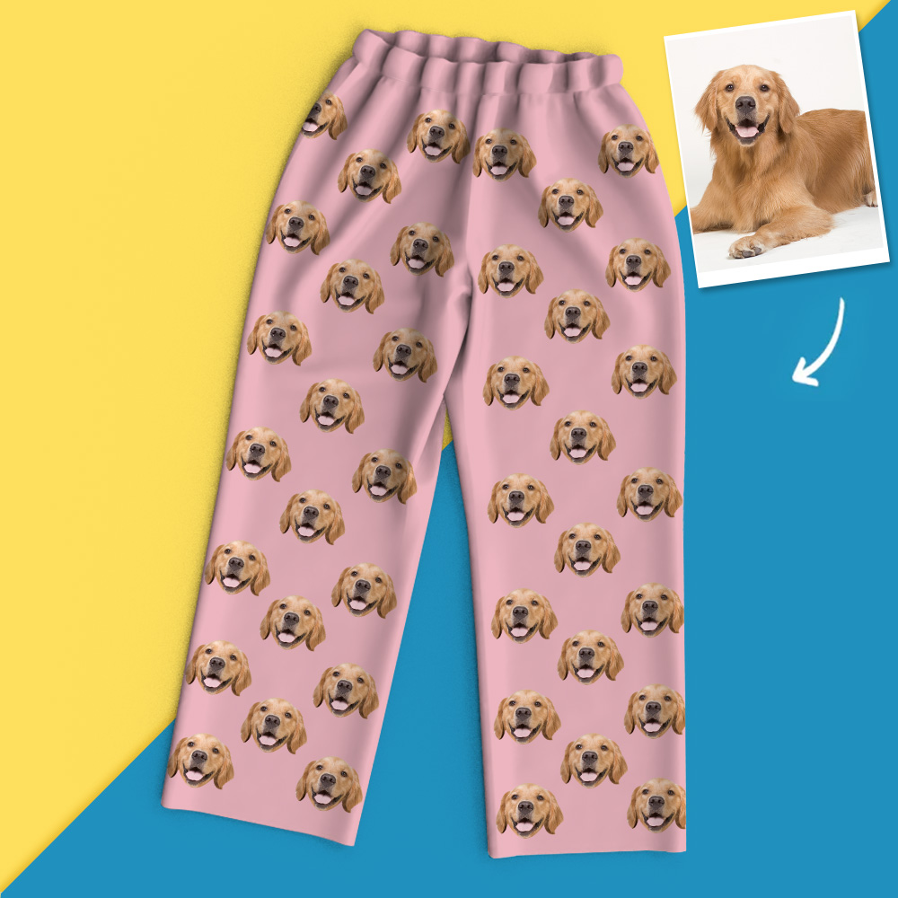 Custom Cute Pet Face Pajamas - Colorful